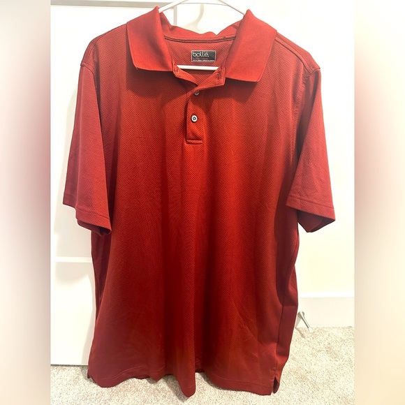 Bolle Mens Maroon Athletic Golf Polo T-shirt Size XL Extra Large - Picture 1 of 9